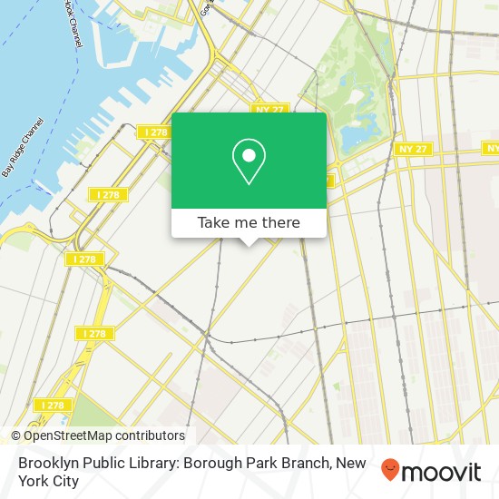 Mapa de Brooklyn Public Library: Borough Park Branch