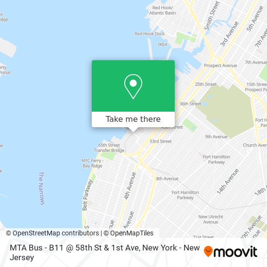 Mapa de MTA Bus - B11 @ 58th St & 1st Ave