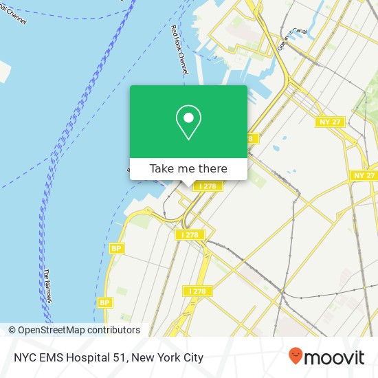 NYC EMS Hospital 51 map