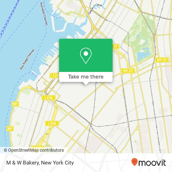 M & W Bakery map