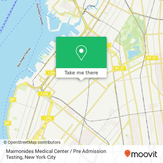 Mapa de Maimonides Medical Center / Pre Admission Testing