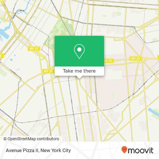 Avenue Pizza II map