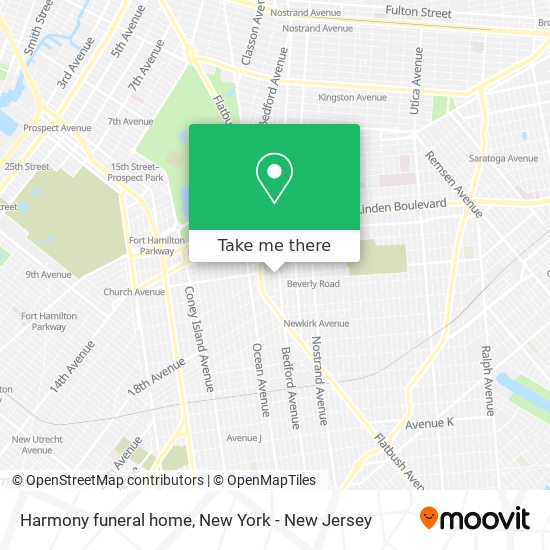 Mapa de Harmony funeral home