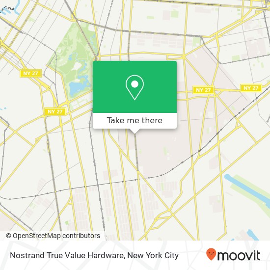 Mapa de Nostrand True Value Hardware