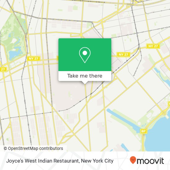 Mapa de Joyce's West Indian Restaurant