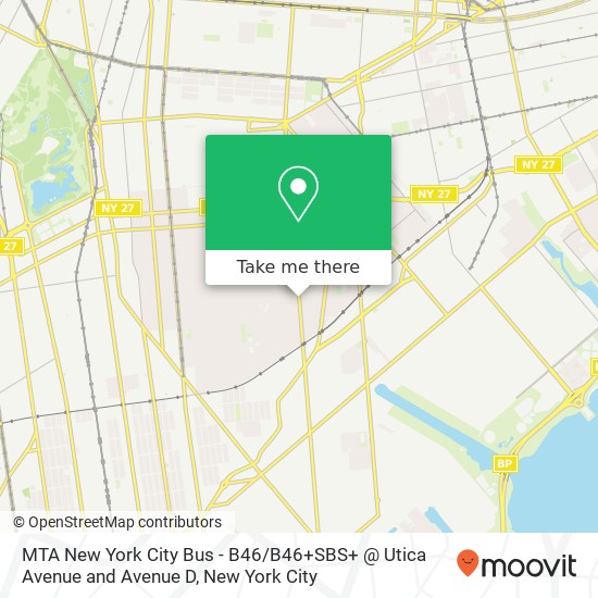 MTA New York City Bus - B46 / B46+SBS+ @ Utica Avenue and Avenue D map