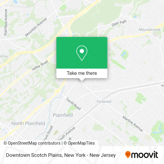 Downtown Scotch Plains map