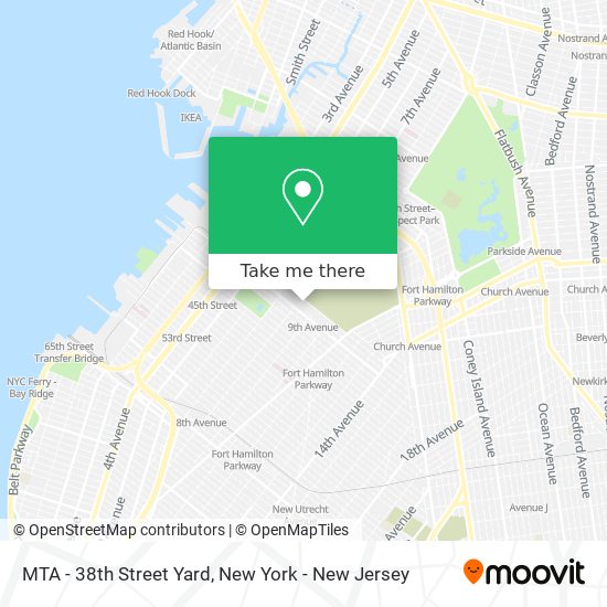 MTA - 38th Street Yard map