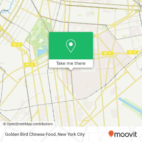 Mapa de Golden Bird Chinese Food