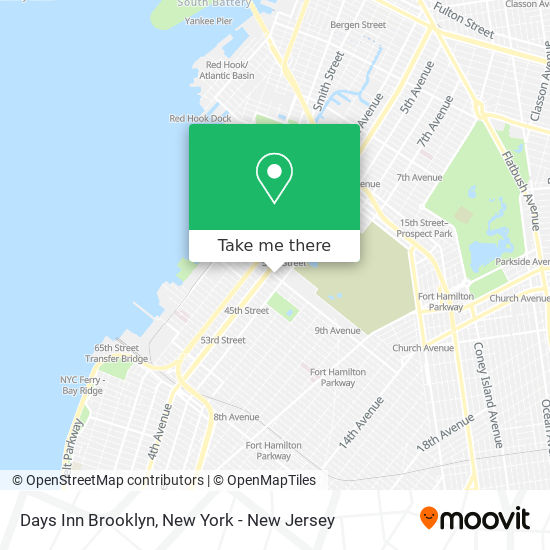 Days Inn Brooklyn map