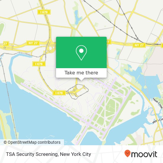 TSA Security Screening map
