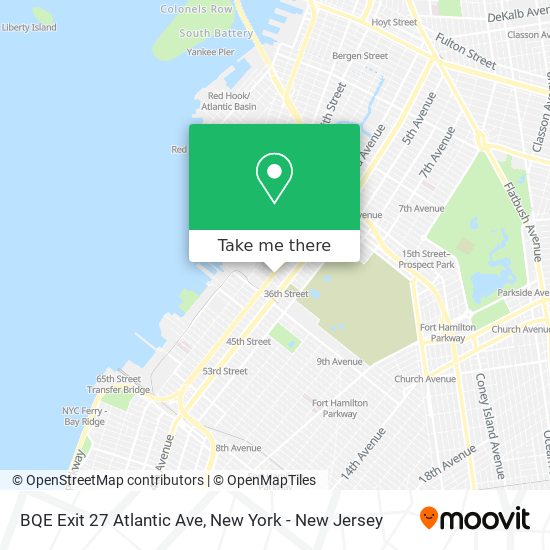 Mapa de BQE Exit 27 Atlantic Ave