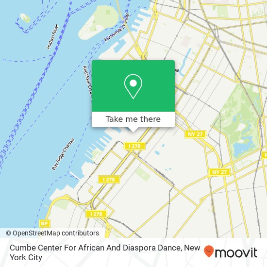 Mapa de Cumbe Center For African And Diaspora Dance
