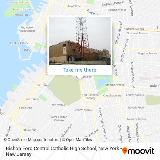 Bishop Ford Central Catholic High School map