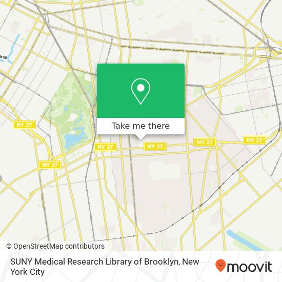 SUNY Medical Research Library of Brooklyn map