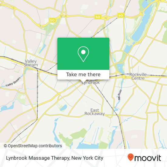 Lynbrook Massage Therapy map