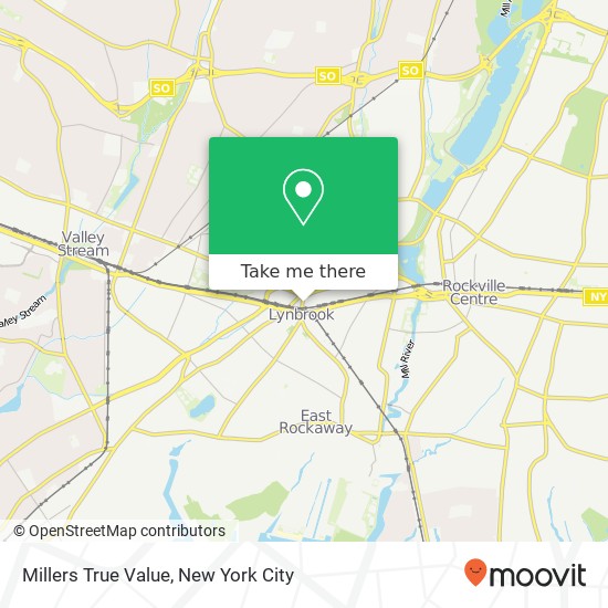 Millers True Value map