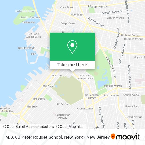 Mapa de M.S. 88 Peter Rouget School