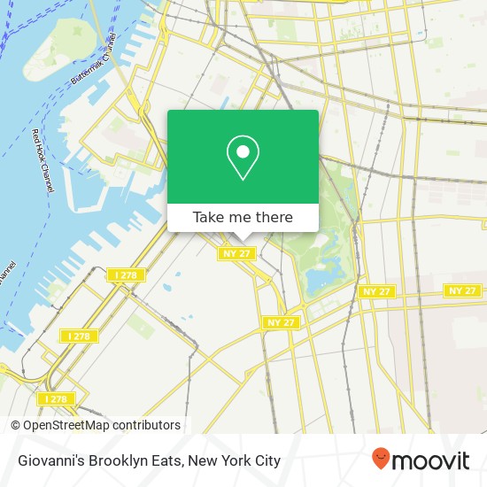 Mapa de Giovanni's Brooklyn Eats