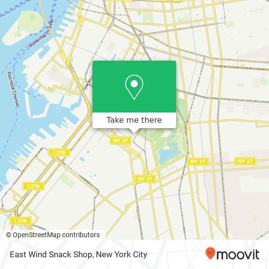 Mapa de East Wind Snack Shop