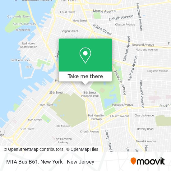 MTA Bus B61 map