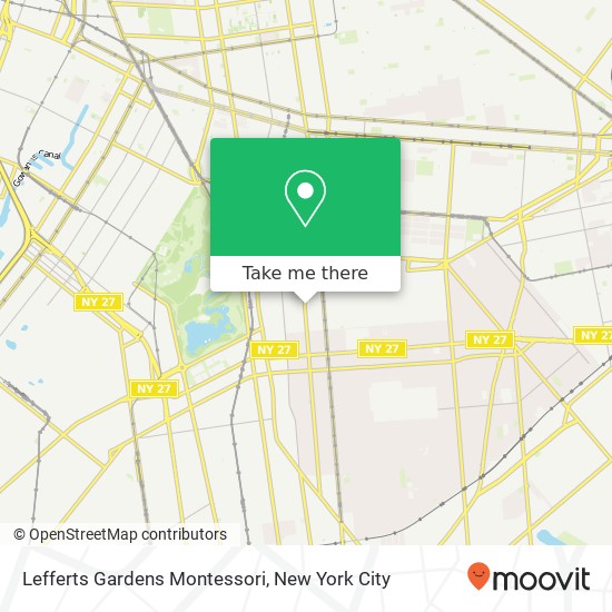 Lefferts Gardens Montessori map