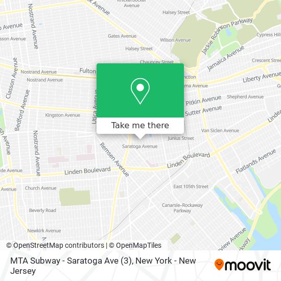 Mapa de MTA Subway - Saratoga Ave (3)