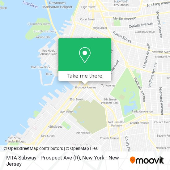 MTA Subway - Prospect Ave (R) map