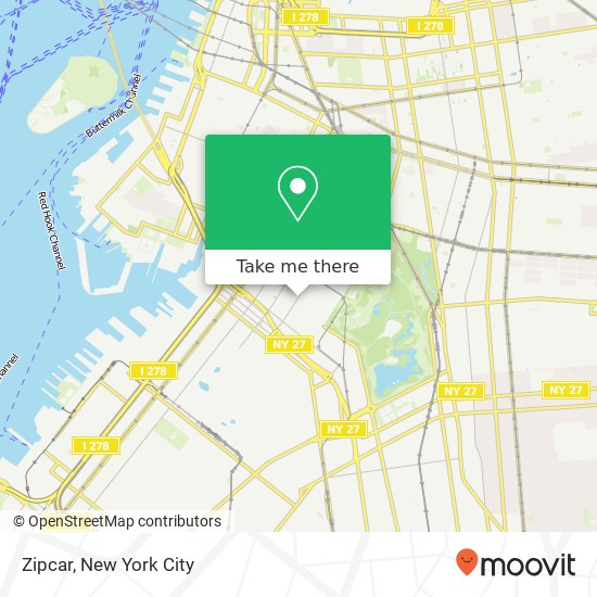 Mapa de Zipcar