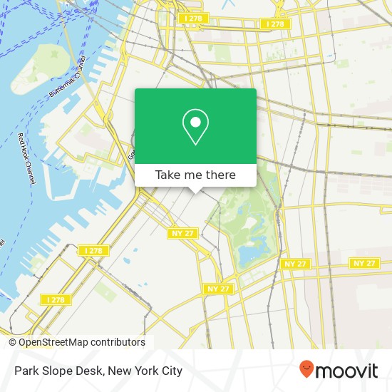 Mapa de Park Slope Desk