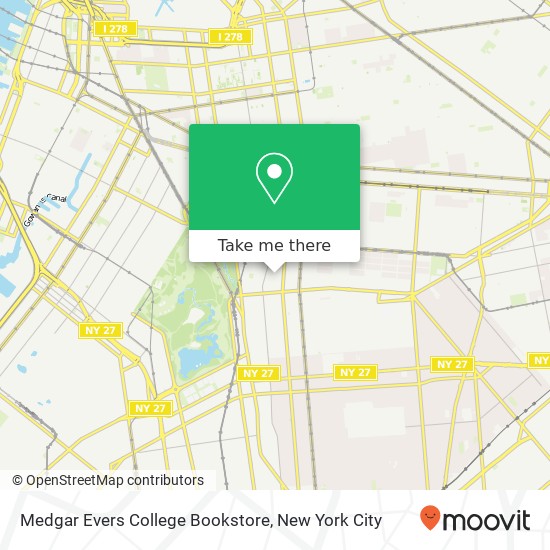 Mapa de Medgar Evers College Bookstore