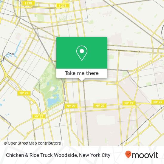 Chicken & Rice Truck Woodside map