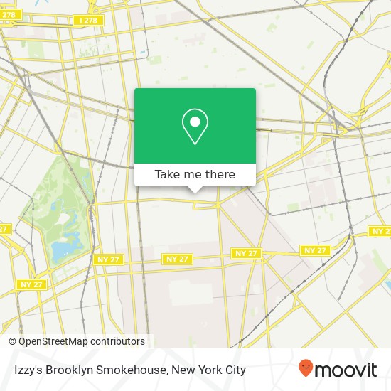 Izzy's Brooklyn Smokehouse map