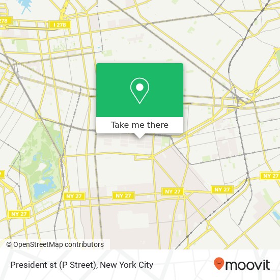 President st (P Street) map