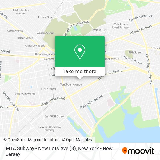 MTA Subway - New Lots Ave (3) map