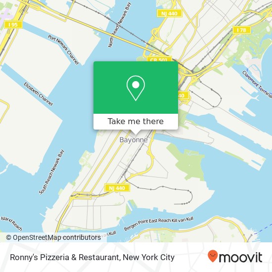 Ronny's Pizzeria & Restaurant map