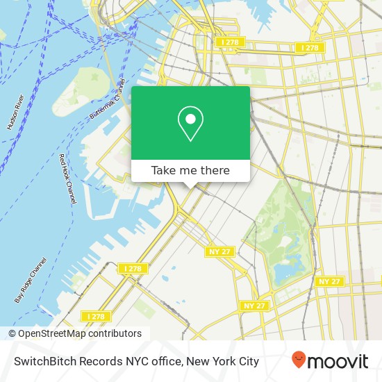 SwitchBitch Records NYC office map