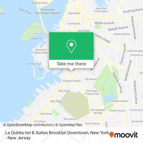 Mapa de La Quinta Inn & Suites Brooklyn Downtown