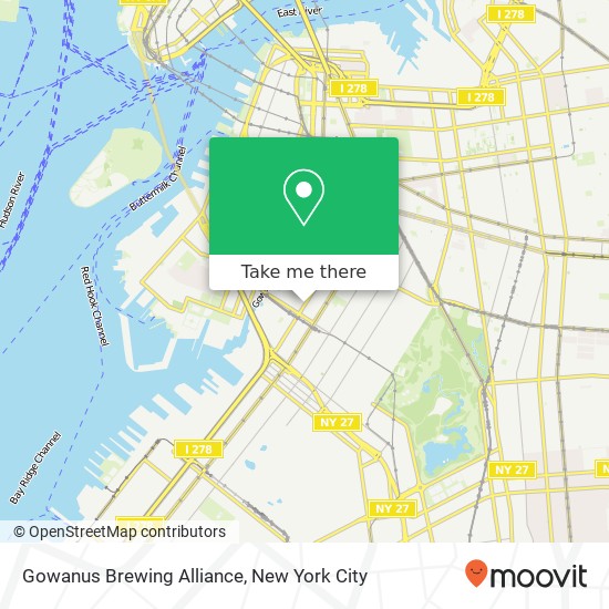 Mapa de Gowanus Brewing Alliance