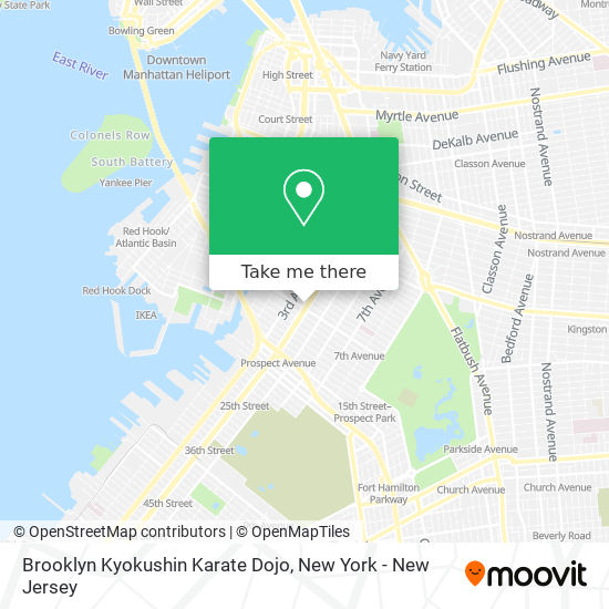 Mapa de Brooklyn Kyokushin Karate Dojo