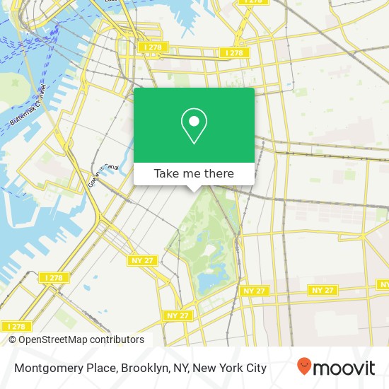 Mapa de Montgomery Place, Brooklyn, NY