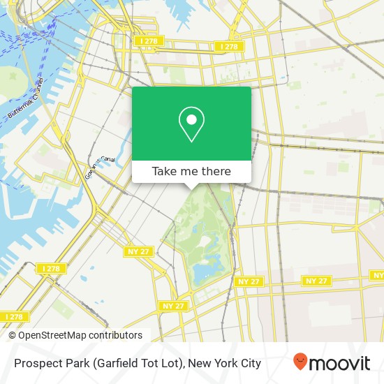 Mapa de Prospect Park (Garfield Tot Lot)