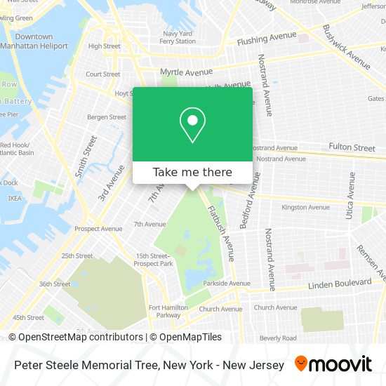 Peter Steele Memorial Tree map