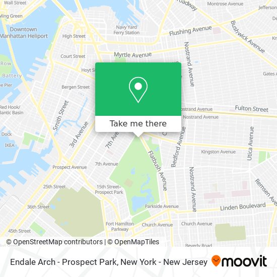 Mapa de Endale Arch - Prospect Park