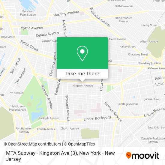 How to get to MTA Subway Kingston Ave 3 in New York New