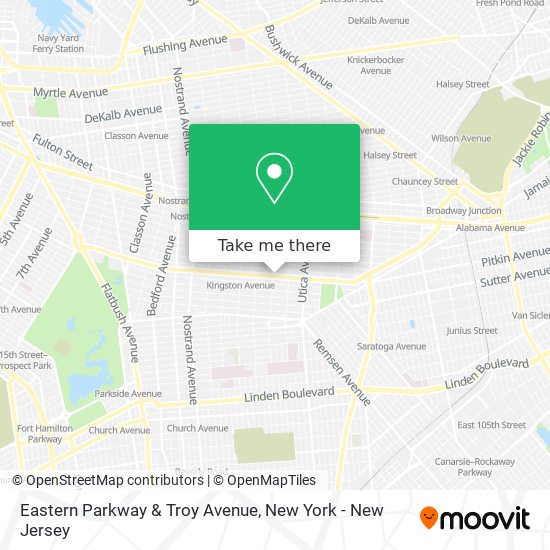 Mapa de Eastern Parkway & Troy Avenue
