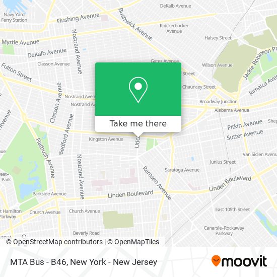 MTA Bus - B46 map