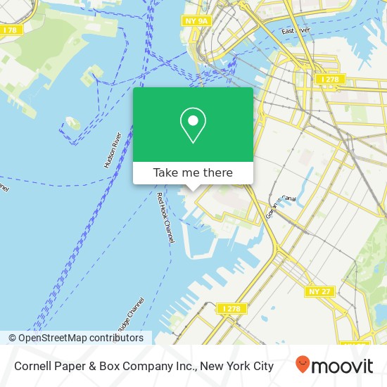 Mapa de Cornell Paper & Box Company Inc.