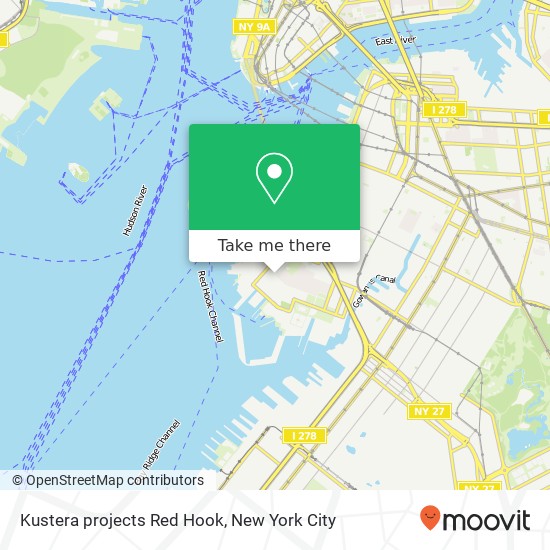 Mapa de Kustera projects Red Hook