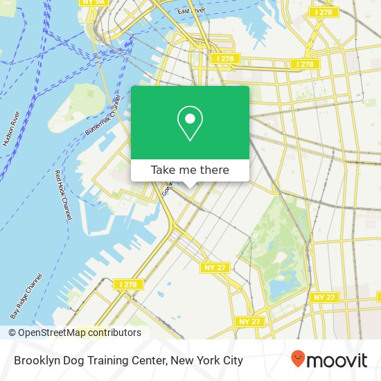 Mapa de Brooklyn Dog Training Center